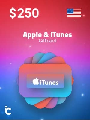 بطاقة هدايا ابل ايتونز 250 دولار متجر أمريكي